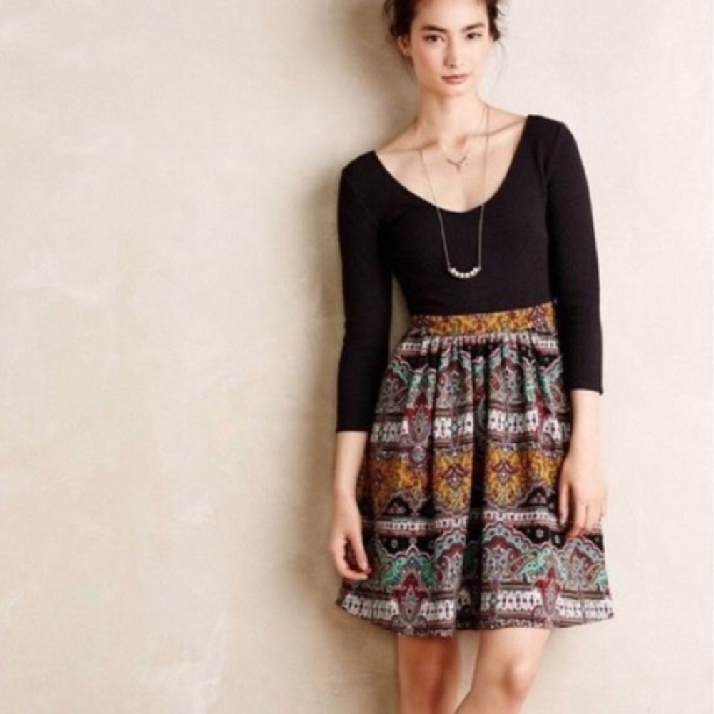Maeve Black and Paisley 3/4 Sleeve